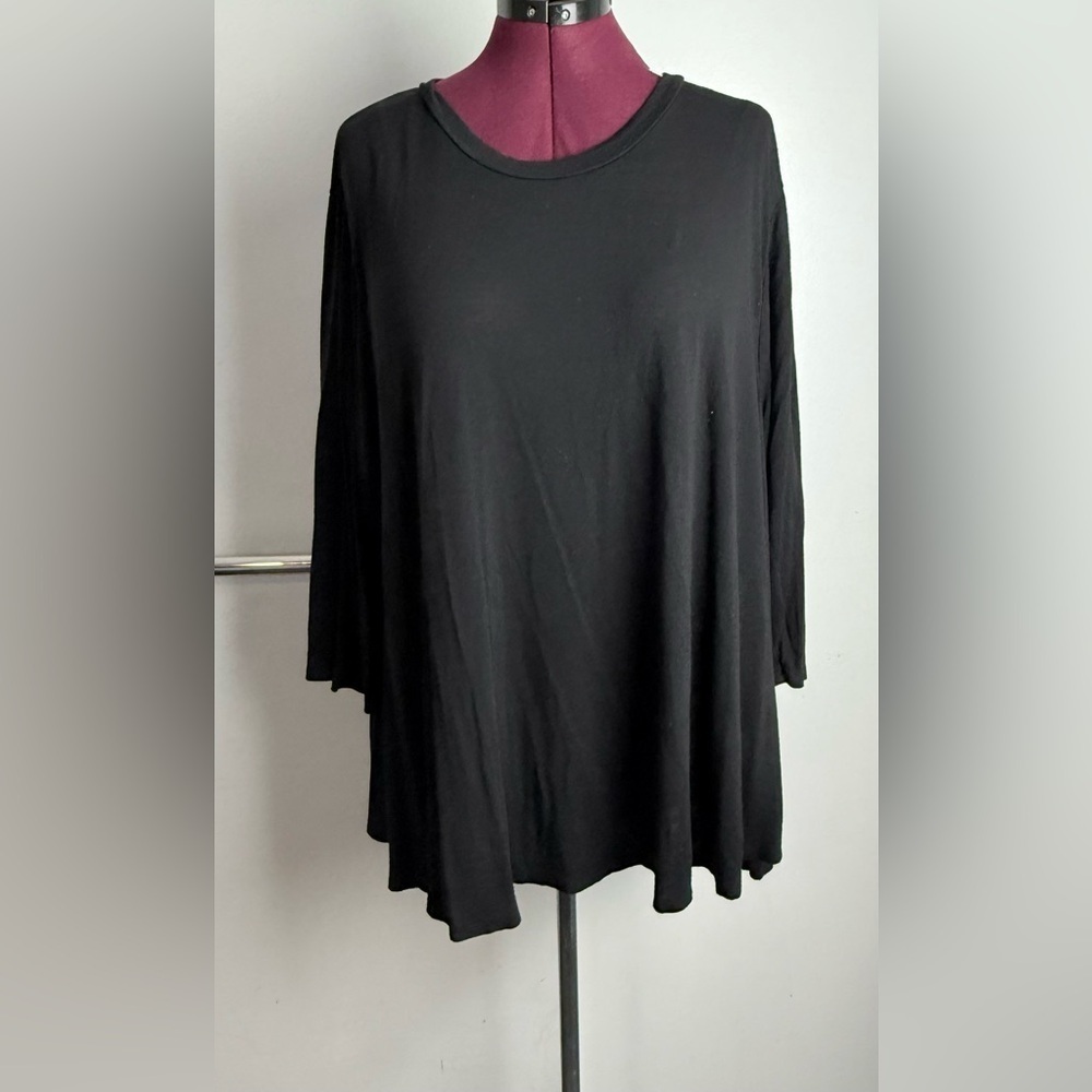 Lane Bryant Black Oversized 3/4 Sleeve Tunic